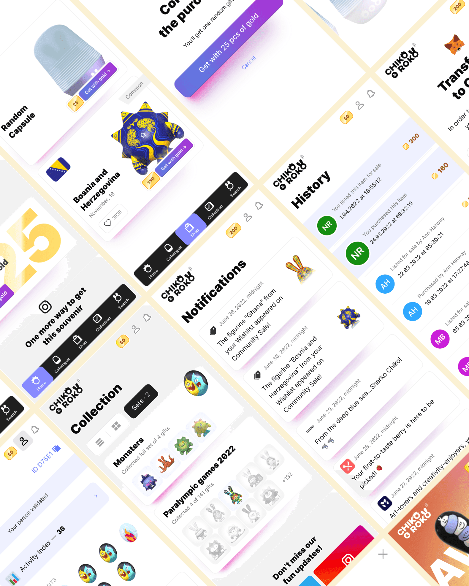 Экраны интерфейса Chiko & Roko